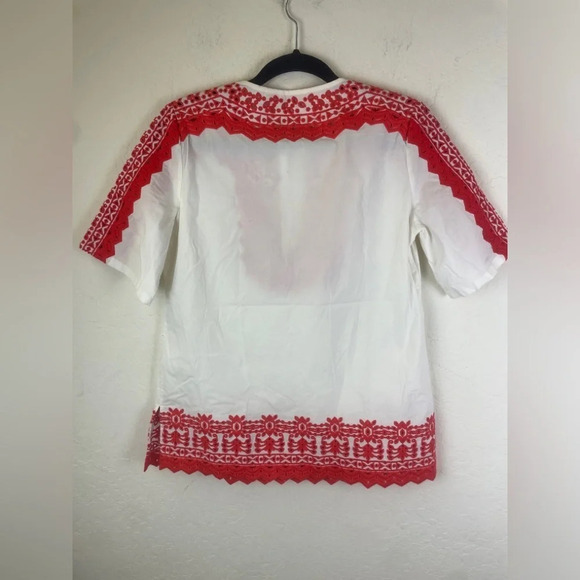 Tory Burch Isla Embroidered Top, size 4 - Picture 4 of 6